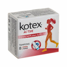 Тампони жіночі гігієнічні Котекс (Kotex) Актив Супер (Active Super) 8 штук
