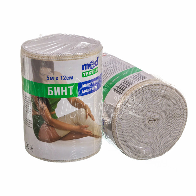 Бинт еластичний медичний середньої розтяжності (5 м х 12 см)
