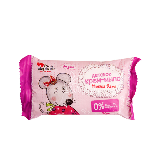 Крем-мило дитяче Пінк Елефант (Pink Elephant) Мишка Варя 90 г