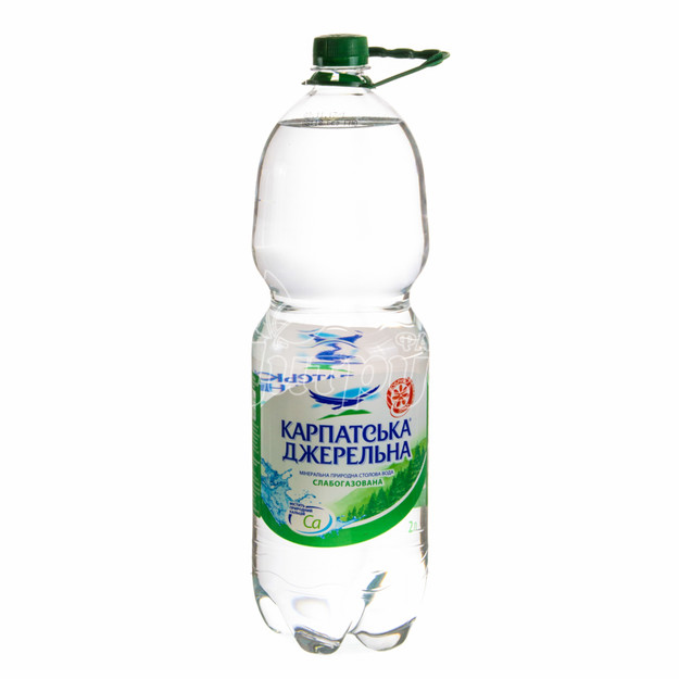 Вода мінеральна Карпатська Джерельна слабогазована 2 л