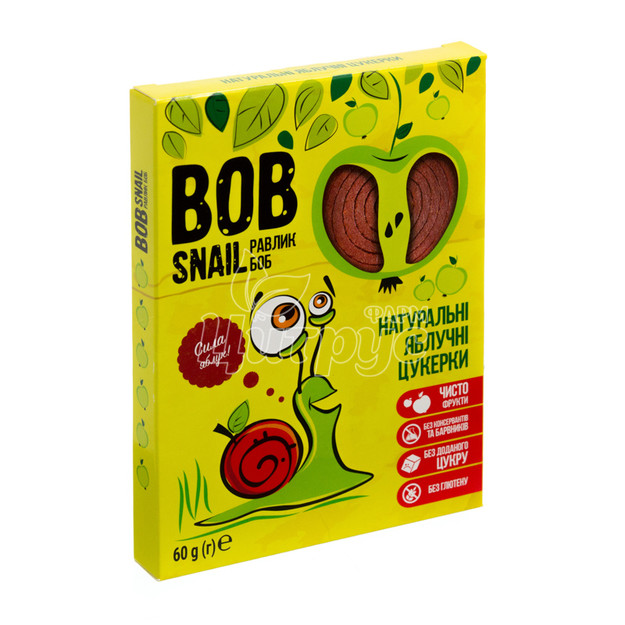 Цукерки Боб Снейл (Bob Snail) Яблуко 60 г
