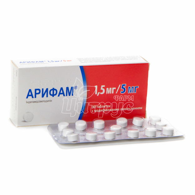 Аріф таблетки з модифікованим вивільненням 1,5 мг / 5 мг 30 штук