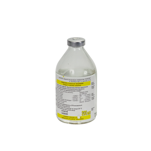 Рінгера-лактат розчин для інфузій 200 мл