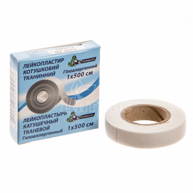 Лейкопластир на тканинній основі С-Пласт котушковий (1 см х 500 см) картонна упаковка