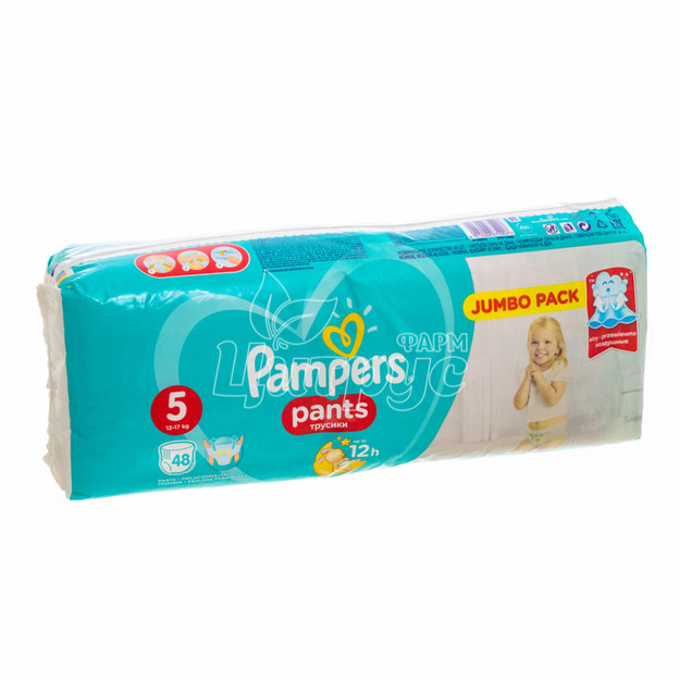 Підгузки-трусики для дітей Памперс (Pampers) Пантс (Pants) 5 (12 - 18 кг) junior 48 штуки