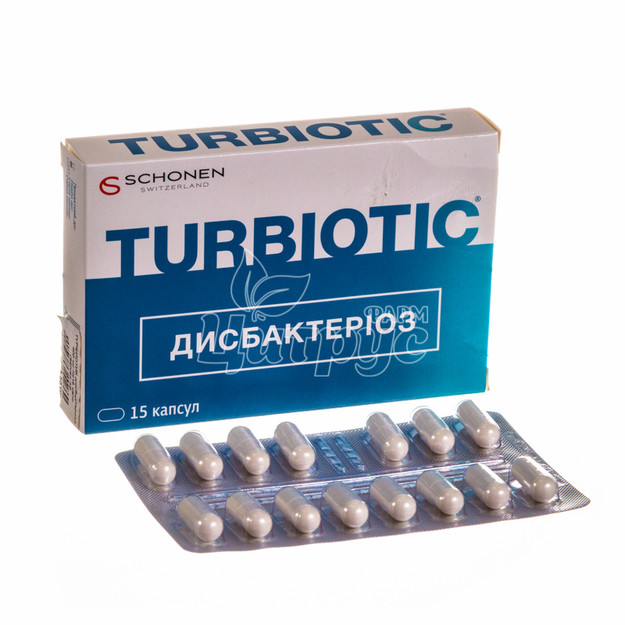 Турбіотик Дисбактеріоз капсули 400 мг 15 штук
