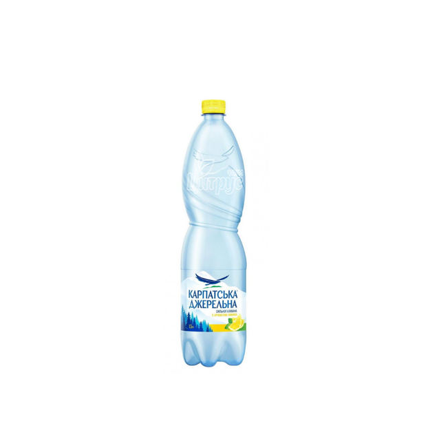 Вода мінеральна Карпатська Джерельна лимон 1,5 л