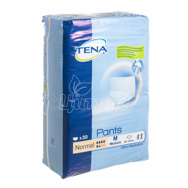 Підгузки-трусики для дорослих Тена (Tena) Пантс Нормал Медіум (Pants Normal Medium) 30 штук