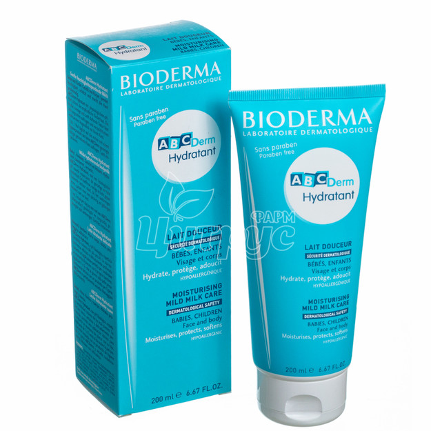 Біодерма АБСДерм Гідратан (Bioderma АВСDerm Hydratant) Молочко для тіла та обличчя 200 мл