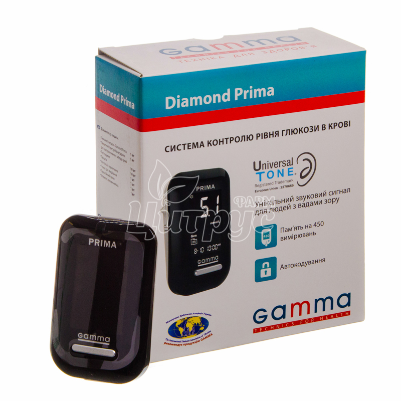 фото 1-2/Глюкометр Гамма Даймонд Прима (Gamma Diamond Prima)