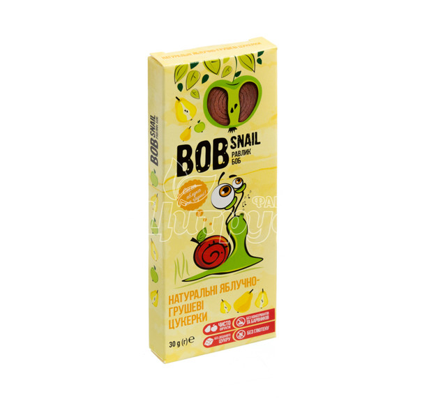Цукерки Боб Снейл (Bob Snail) Яблуко-груша 30 г