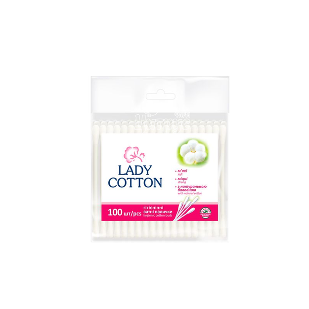 Ватні палички Леді котон (Lady Cotton) Флекс упаковка 100 штук