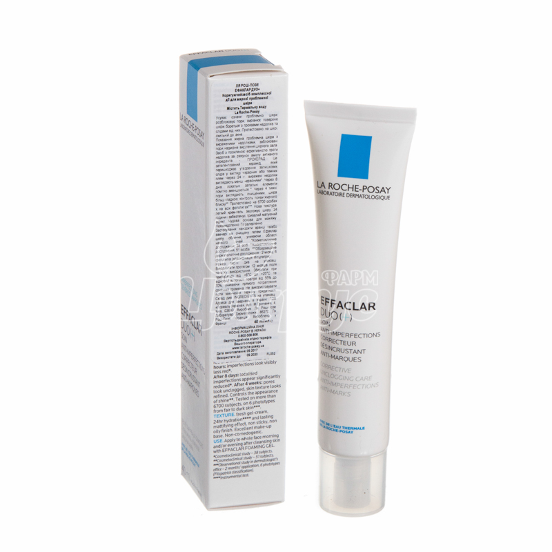 фото 2/Ля Рош позе Ефаклар Дуо + (La Roche Posay Effaclar Duo +) Засіб коригуючий комплексної дії для жирної і проблемної шкіри 40 мл