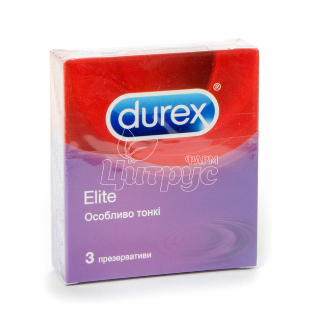Презервативи Дюрекс (Durex) Еліт (Elite) особливо тонкі 3 штуки
