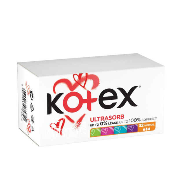 Тампони жіночі гігієнічні Котекс (Kotex) Нормал (Normal) 32 штуки