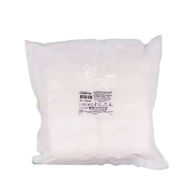 Серветки марлеві Славна 12-шарові стерильні (10 см х 10 см) 100 штук