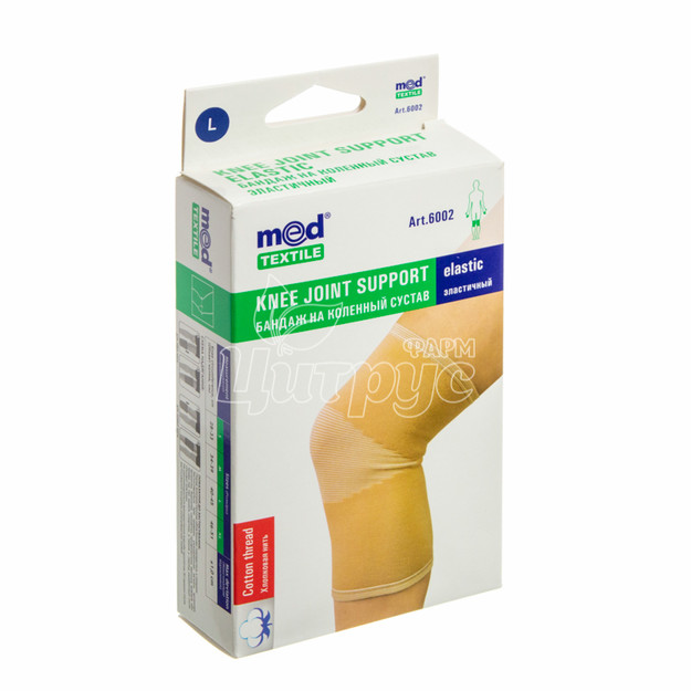 Бандаж для колінного суглоба Медтекстиль (Medtextile) еластичний розмір L (6002)