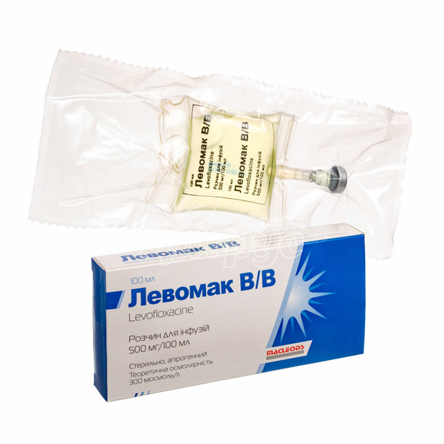 Левомак В / В розчин для інфузій контейнер 500 мг 100 мл