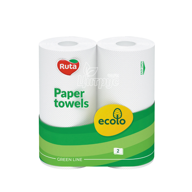 Рушник паперовий Рута Еколо (Ecolo) білий 2 штуки