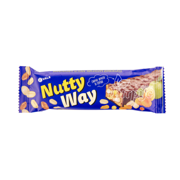 Батончик-мюслі Нутті Вей (Nutty Way) З горіхами і фруктами 40 г