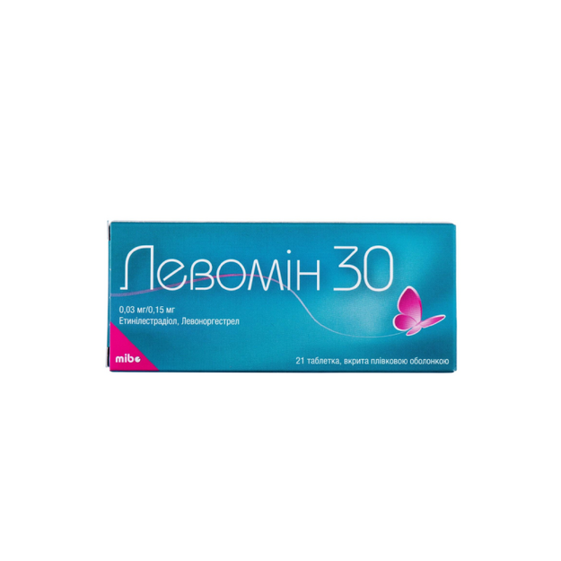 Левомін 30 таблетки вкриті оболонкою 0,03 мг / 0,15 мг 21 штука