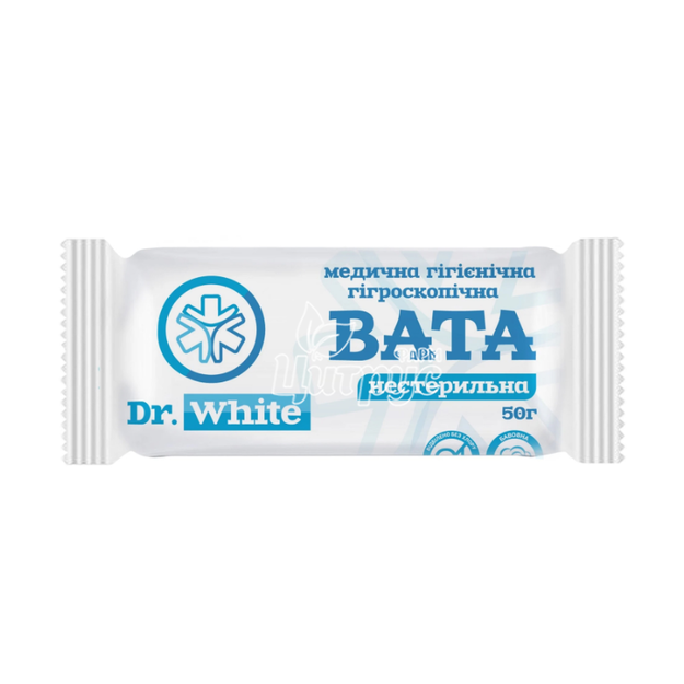 Вата нестерильна Доктор Вайт (Dr.White) ролик 50 г
