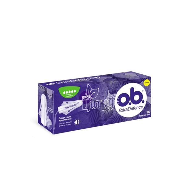 Тампони жіночі гігієнічні Обі (OB) Екстра Дефенс Супер Плюс Комфорт (Extra Defence Super Plus Comfort) 16 штук