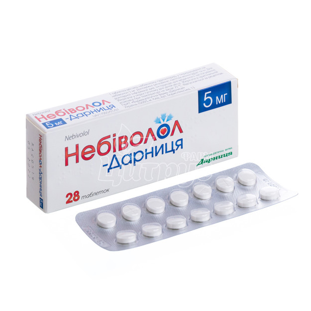 Небіволол-Дарниця таблетки 5 мг 28 штук
