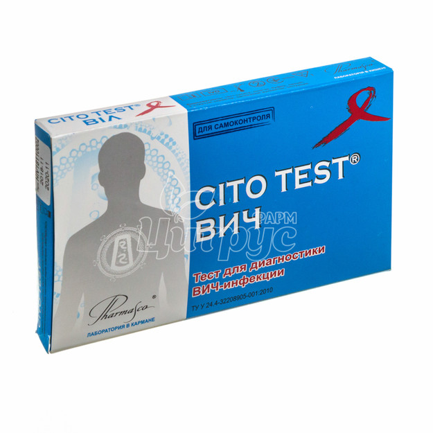 Тест діагностичний Цито Тест (Cito test) ВІЛ IHIV-C41 для визначення ВІЛ-інфекції 1 штука