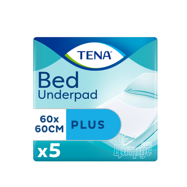 Пелюшки гігієнічні Тена (Tena) Бед Плюс (Bed Plus) 60 см х 60 см 5 штук