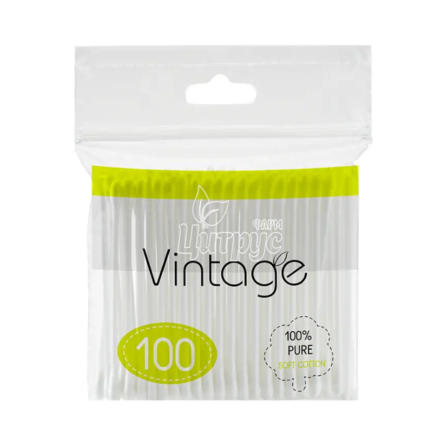 Ватні палички Вінтаж (Vintage) Флекс упаковка 100 штук
