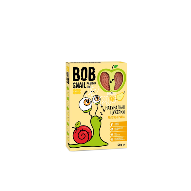 Цукерки Боб Снейл (Bob Snail) Яблуко-груша 120 г