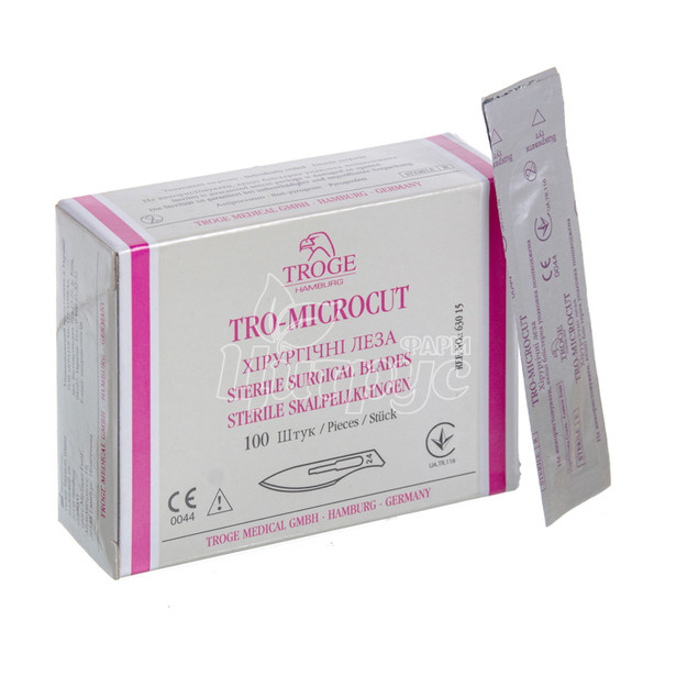 Лезо для скальпеля Tro-microcut розмір 24 ??100 штук