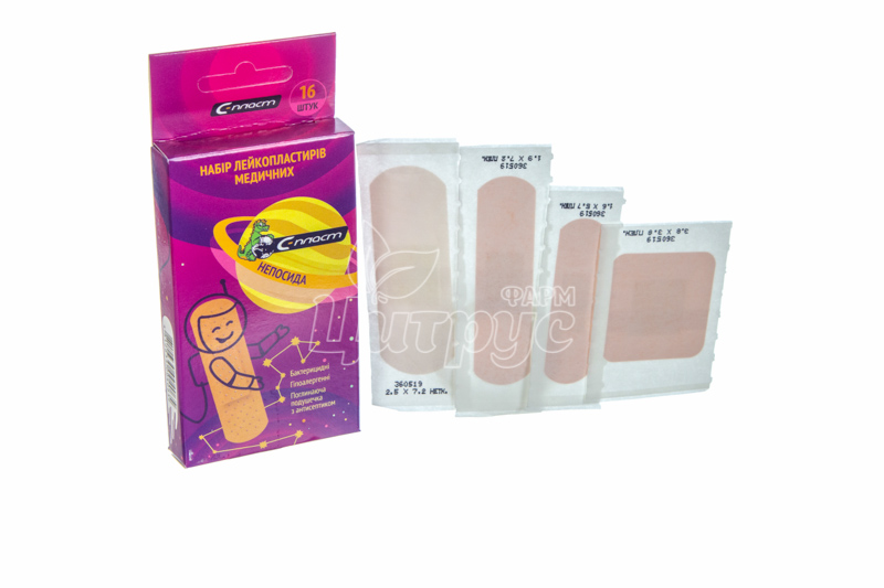 фото 1-1/Лейкопластир С-Пласт набір Непоседа 16 штук