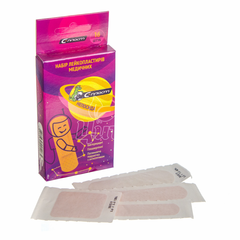 фото 1-2/Лейкопластир С-Пласт набір Непоседа 16 штук