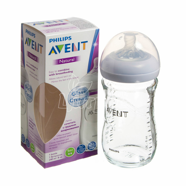 Пляшка Філіпс Авент (Philips Avent) Нейчерал (Natural) скло 240 мл