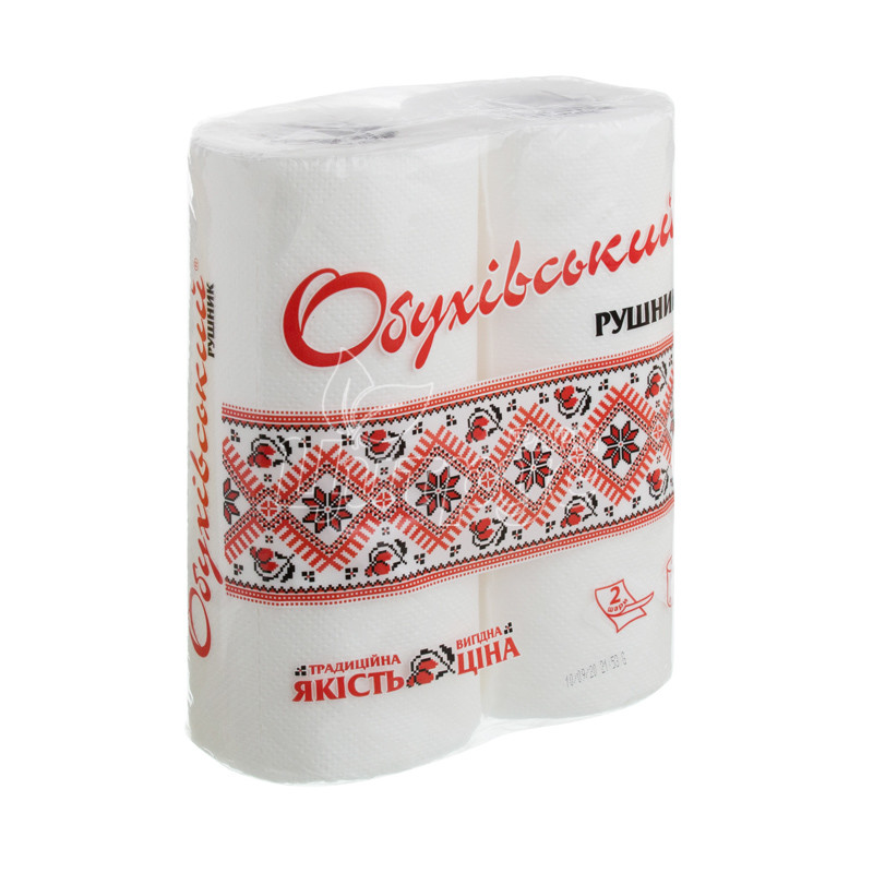 фото 1-1/Рушник паперовий Обухів Двошаровий 2 штуки