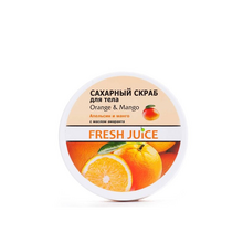 Скраб для тіла цукровий Фреш Джус (Fresh Juice) Апельсин і манго (Orange & Mango) 225 мл