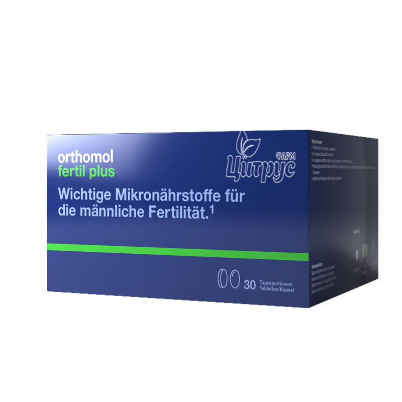фото 1-1/Ортомол Фертил 30 штук (Orthomol Fertil) Набір для чоловіків капсули + таблетки