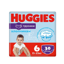 Підгузки-трусики для дітей Хаггіс (Huggies) Пантс (Pants) 6 (15 - 25 кг) boy 30 штук