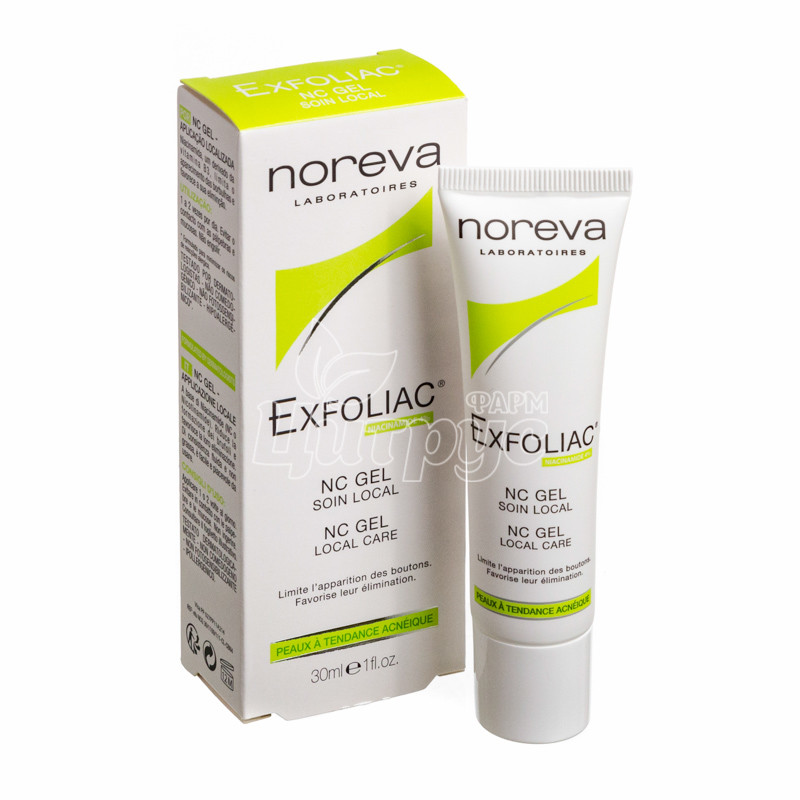 фото 1-1/Норева Фарма Ексфоліак (Noreva Pharma Exfoliac Gel-NC) Гель для жирної проблемної шкіри обличчя 30 мл