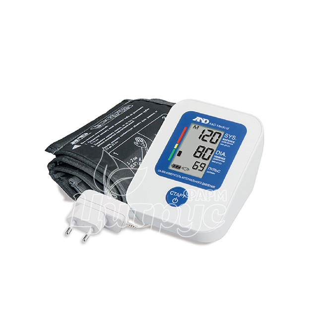 Тонометр Анд (AND) UA-888 ЕАС для измерения артериального давления автоматический с адаптером