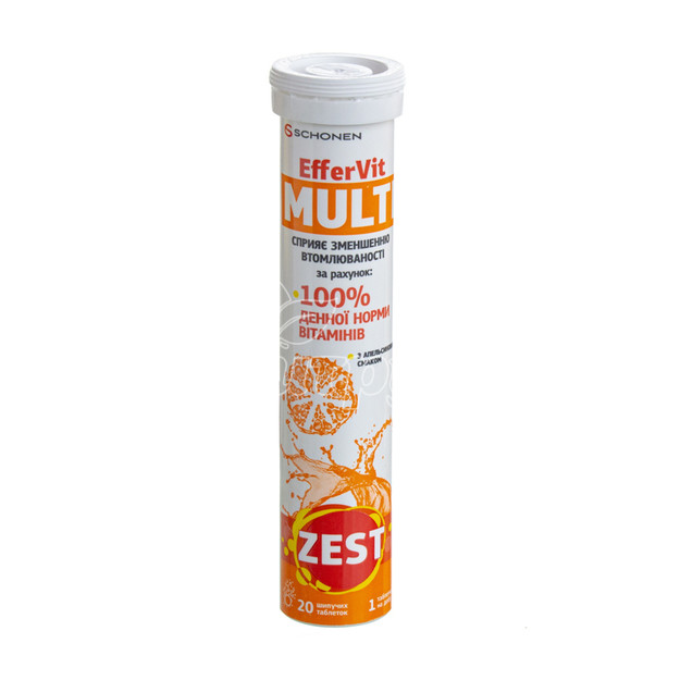 Зест (Zest) Еффер Віт Мульти (Effer Vit Multi) таблетки шипучі 20 штук