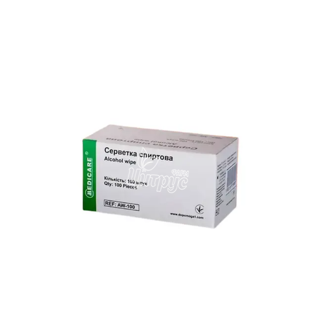 Серветки спиртові Медікер (Medicare) 100 штук