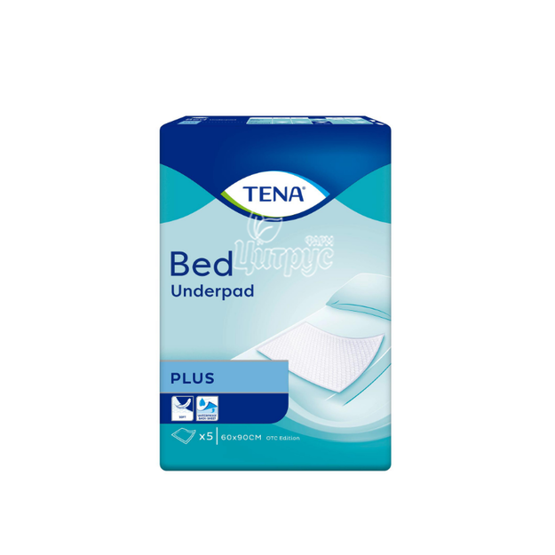 Пелюшки гігієнічні Тена (Tena) Бед Плюс (Bed Plus) 60 см х 90 см 5 штук