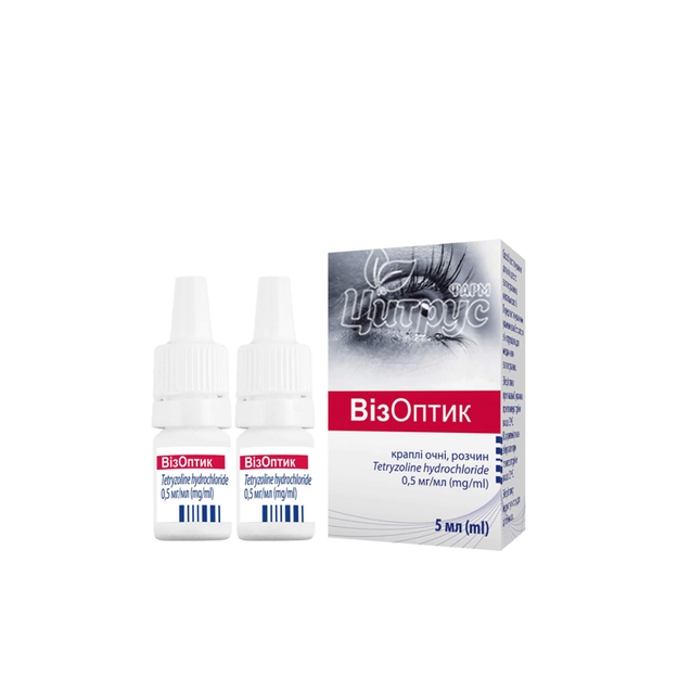 Візоптік краплі очні розчин 5 мг / мл флакон 2 штуки