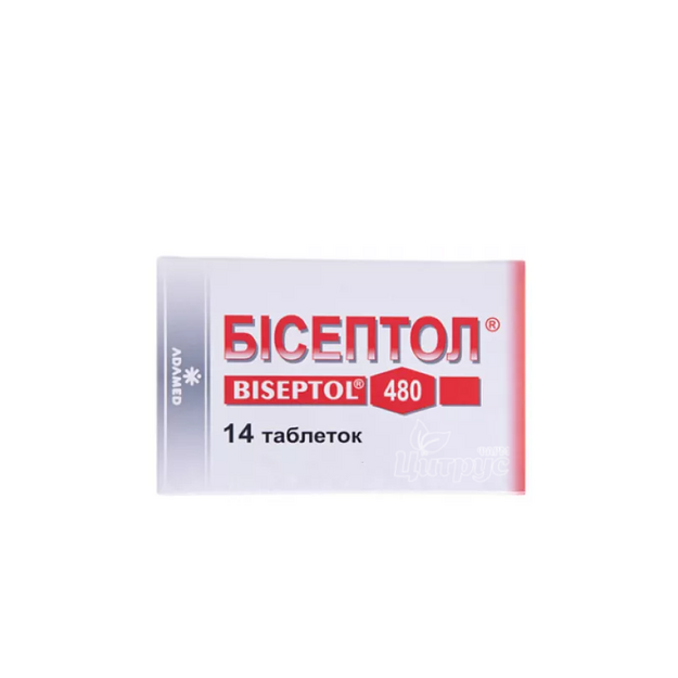 Бісептол таблетки 400мг + 80 мг 14 штук