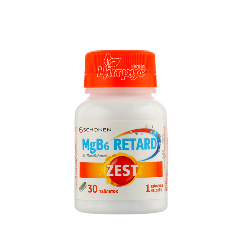 фото 1-2/Зест (Zest) Антистрес MgB6 ретард таблетки 30 штук