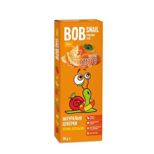 Цукерки Боб Снейл (Bob Snail) Хурма і Апельсин 30г