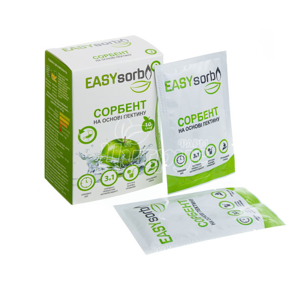Сорбент Ізі сорб (Easy sorb) на осонові пектину порошок саше 10 штук